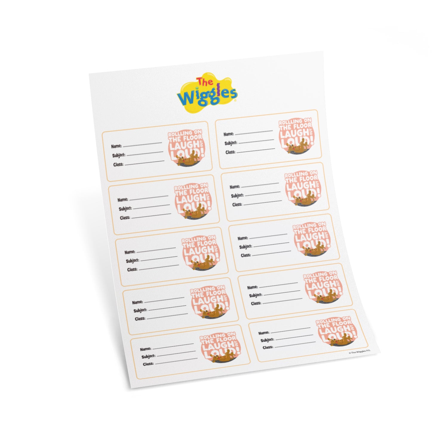 The Wiggles Rofl Lol Set of 10 Book Labels