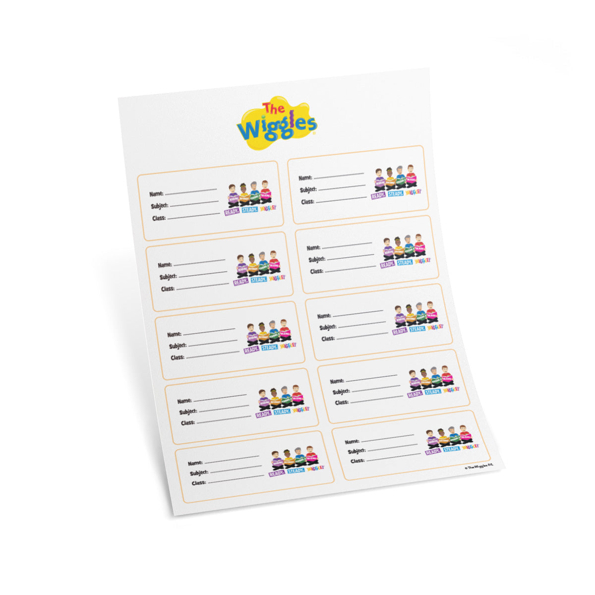 The Wiggles Book Labels (Set of 10 Stickers)